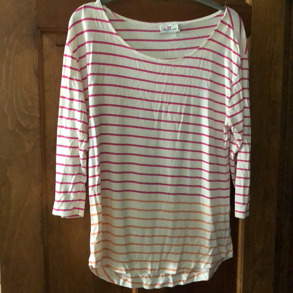 Ombré stripes quarter sleeve